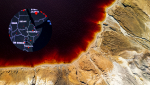 Raffigurazione di un "cuore" di magma