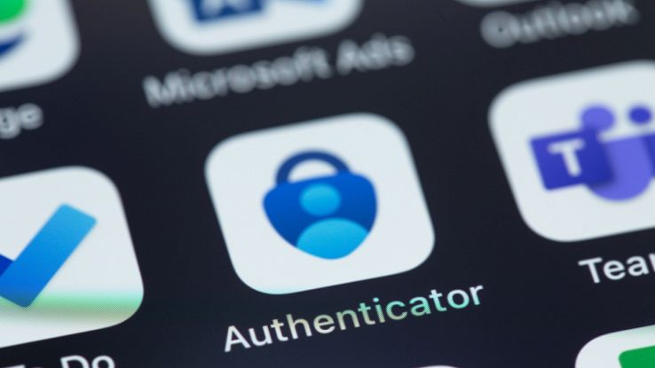 Microsoft,Authenticator,Mobile,App,On,A,Smartphone,Screen.,Microsoft,Authenticator