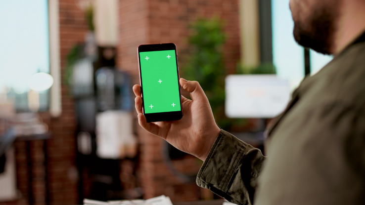 Immagine mobile microsoft con sfondo neutro in funzione