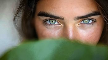 Donna con occhi verdi