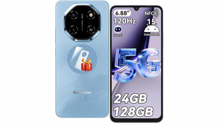 Amazon, 80% di sconto sullo smartphone Blackview con Android 15
