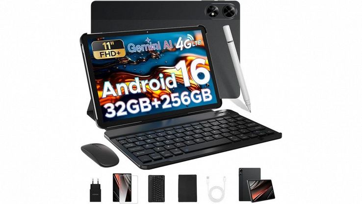 Amazon, grande risparmio sul tablet completo con tastiera e penna