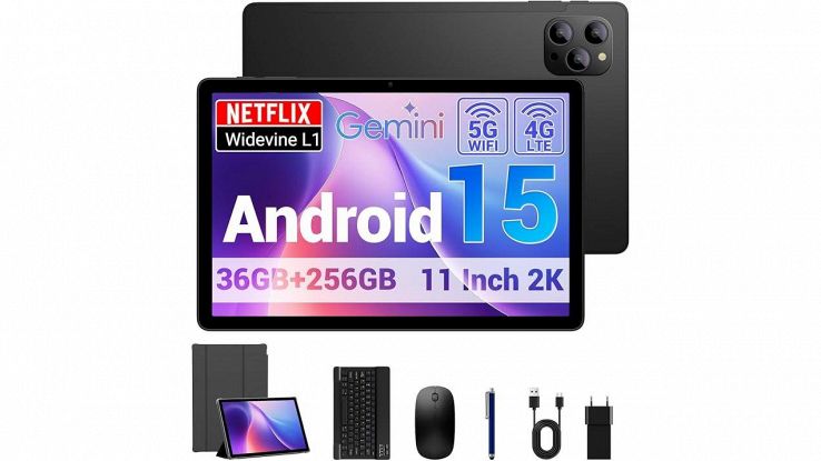 Amazon, ora in sconto questo tablet da 11’’ con Android 15 e tastiera