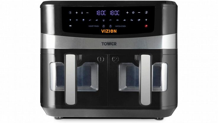 Amazon, 57% di sconto sulla friggitrice ad aria con doppio cestello