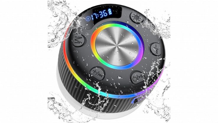 Amazon, 79% di sconto sulla cassa bluetooth con luci RGB per la doccia