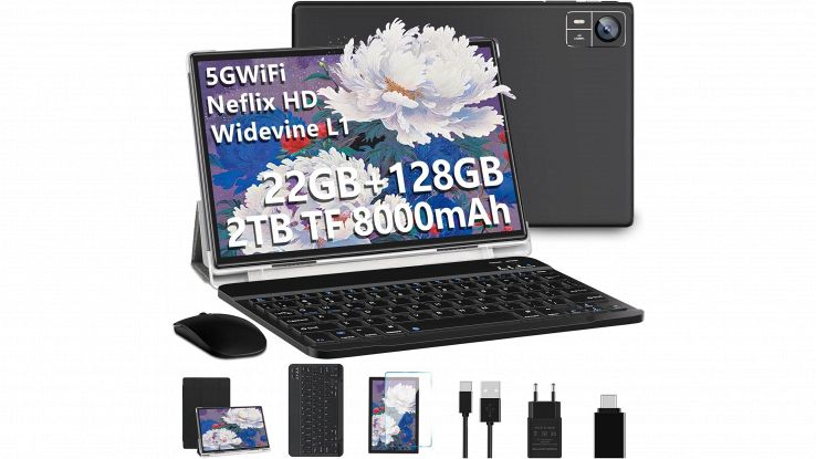 Tablet con kit tastiera+mouse, offerta imperdibile: costa meno di 100€