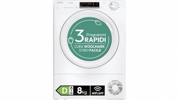 Amazon, sconto imperdibile sull’asciugatrice a pompa di calore Candy