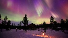 foto di una aurora boreale