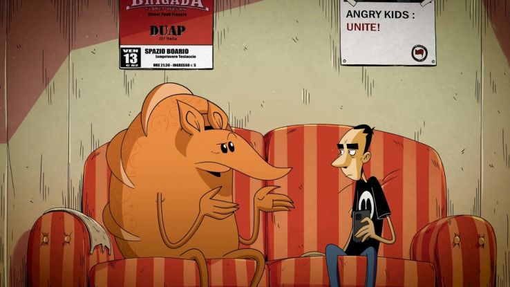 Immagine tratta da Due spicci, serie Netflix di Zerocalcare