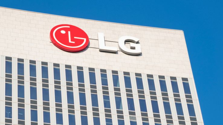 Il logo LG in un palazzo