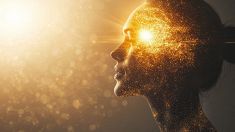 Rappresentazione di una donna che emette luce dalla testa