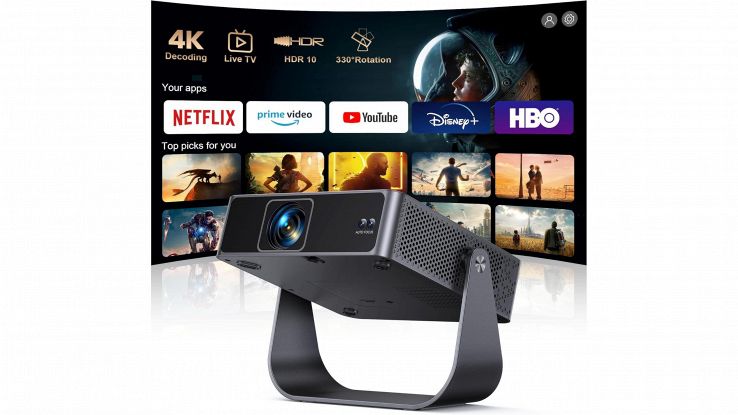 Risparmia oltre 100€ sul proiettore portatile smart 4K con auto focus