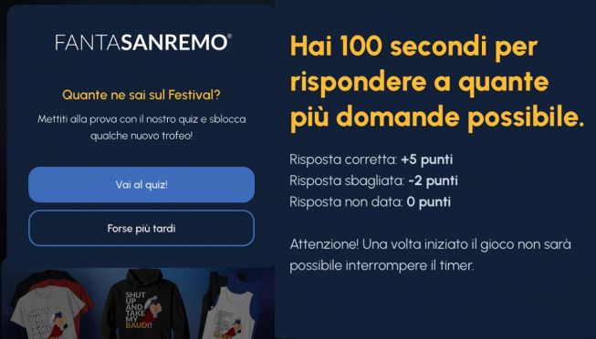 Quiz Fantasanremo