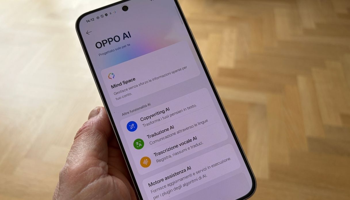 Il menù ai di OPPO Reno15