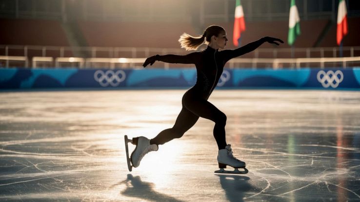 Pattinaggio olimpico di una donna