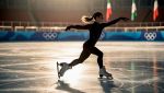Pattinaggio olimpico di una donna