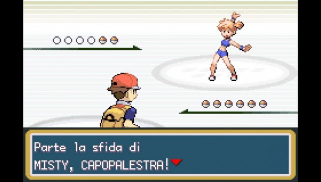 Uno screenshot di pokemon rosso fuoco verde foglia