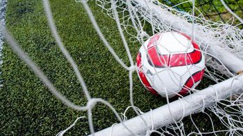 Pallone da calcio e rete