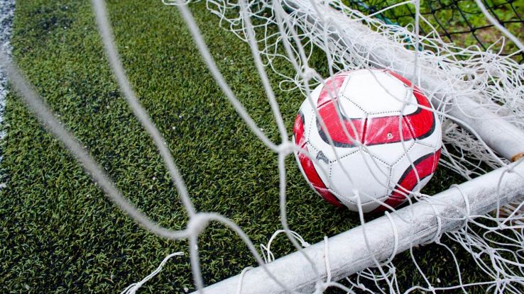 Pallone da calcio e rete
