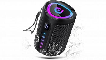 Cassa Bluetooth aowoka con luci LED e display digitale su Amazon