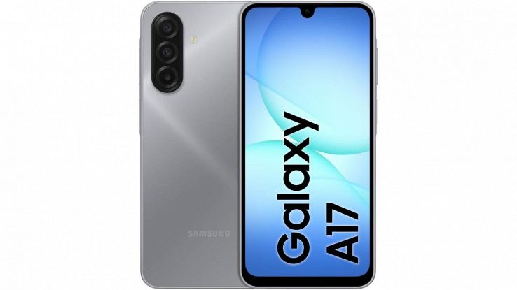 Smartphone Samsung Galaxy A17 grigio su Amazon