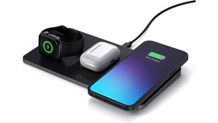 Satechi Caricatore Wireless 3 in 1 grigio siderale su Amazon