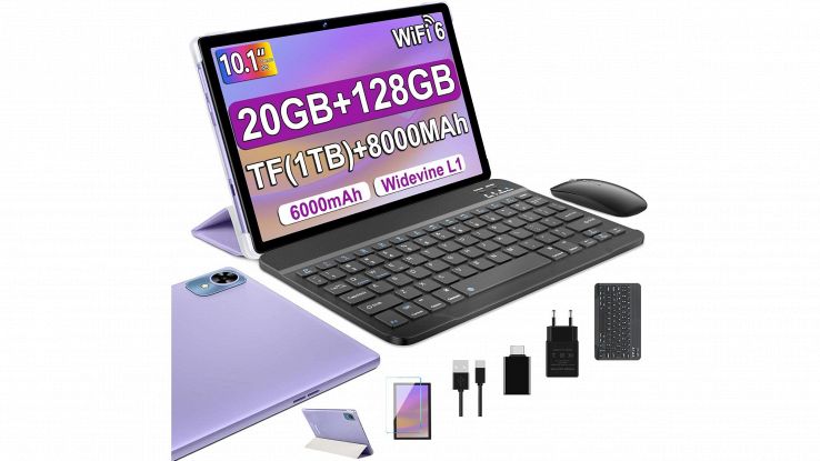Tablet Fezawio 10 pollici viola su Amazon