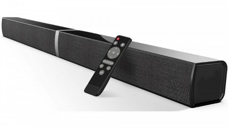 Bluetooth Soundbar per TV 2 in 1 staccabile nera