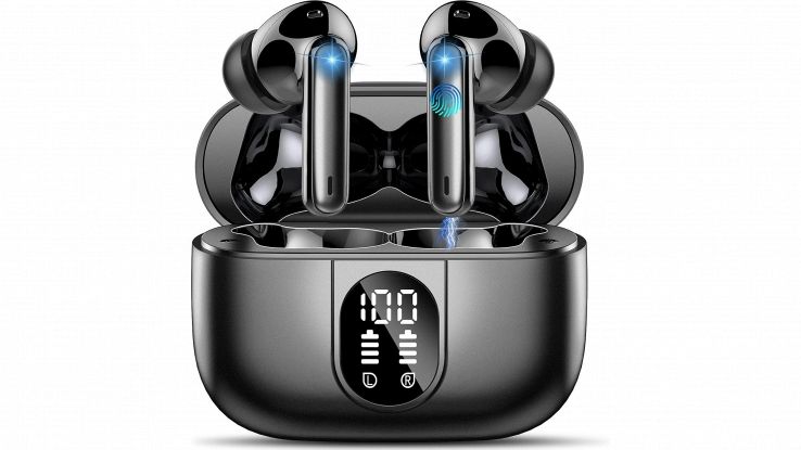 Cuffie Bluetooth Donerton 5.4 con display LED su Amazon