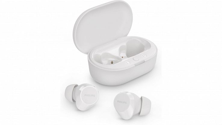 Cuffie Bluetooth Philips TAT1209WT true wireless bianche