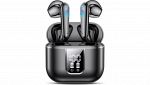 EUQQ Cuffie Bluetooth true wireless nere con custodia e display LED
