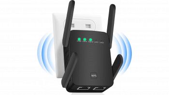 Ripetitore WiFi MEETOWN bianco con quattro antenne