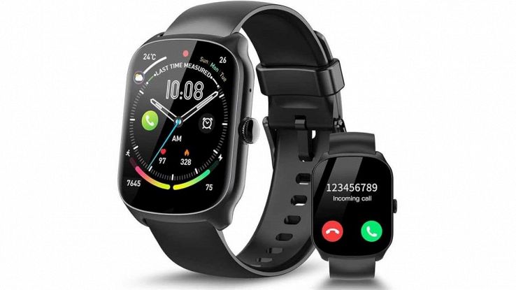 STECEi Smartwatch Uomo Donna nero con display HD