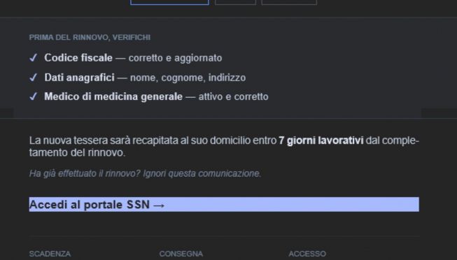 Truffa della tessera sanitaria