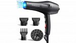 Asciugacapelli Professionale 2000W BANNILU nero con accessori