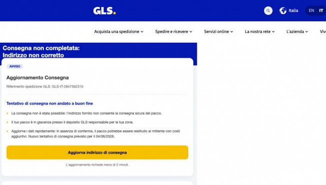GLS, sito clone