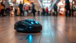 Luogo pubblico con robot aspirapolvere