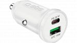 SBS Caricabatterie Auto Mini bianco con doppia porta USB