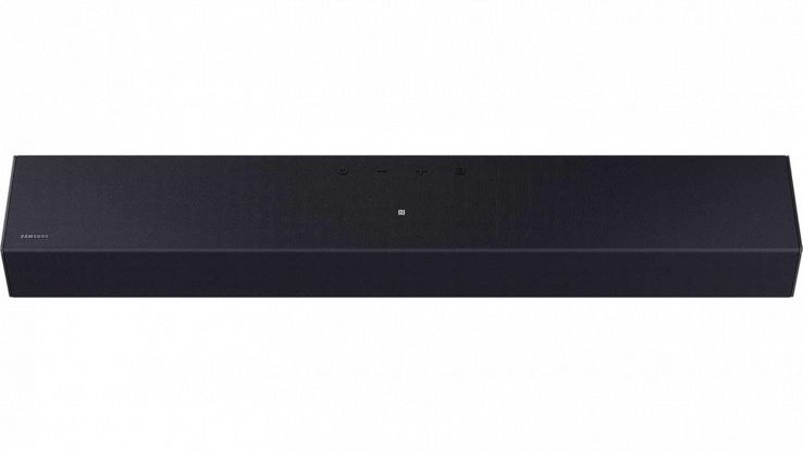 Soundbar Samsung HW-B400 nera sotto TV