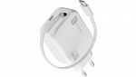 Caricabatterie da rete Cellularline 30W bianco con cavo USB-C retrattile