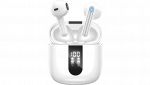 Cuffie Bluetooth JBES in ear bianche con custodia e display LED