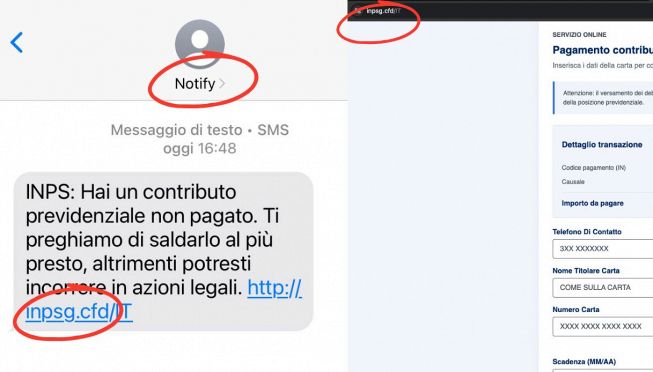 Truffa Inps
