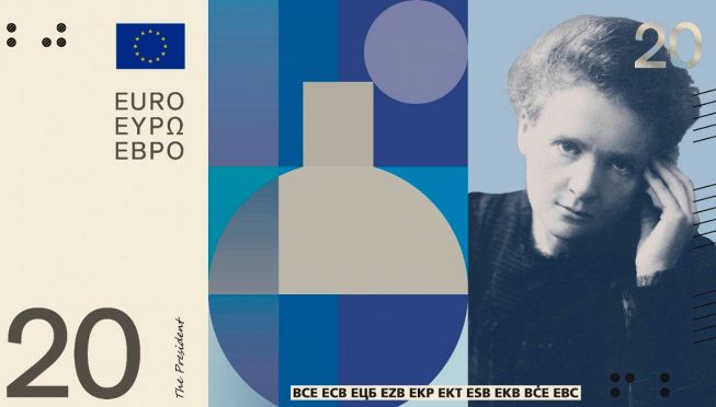 Una delle banconote proposte alla BCE