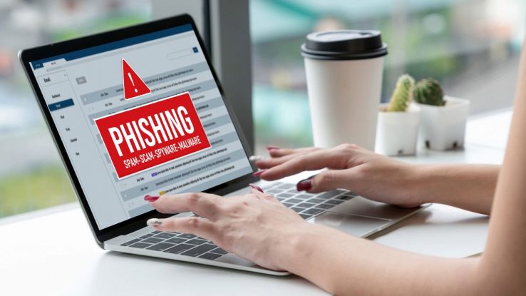 Alert phishing su laptop