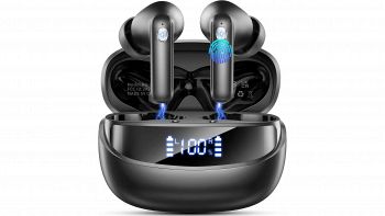 Nuovo Cuffie Bluetooth 5.4 Nerunsa nere con custodia e display LED