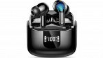Ordtop Cuffie Bluetooth true wireless nere con custodia LED