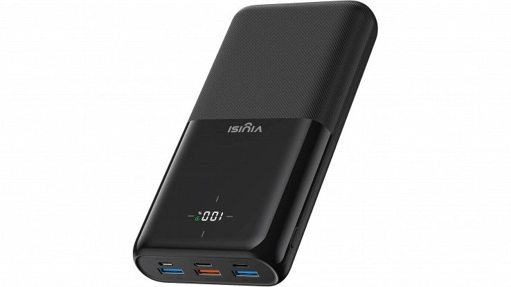Power bank VIYISI 30000mAh nero con display LED