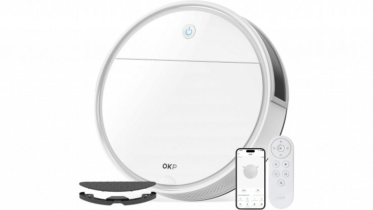 Robot aspirapolvere OKP K5Pro bianco ultra sottile