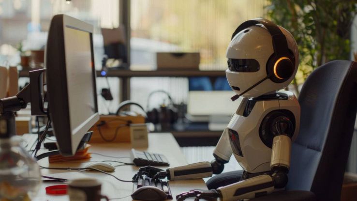 Un robot al lavoro