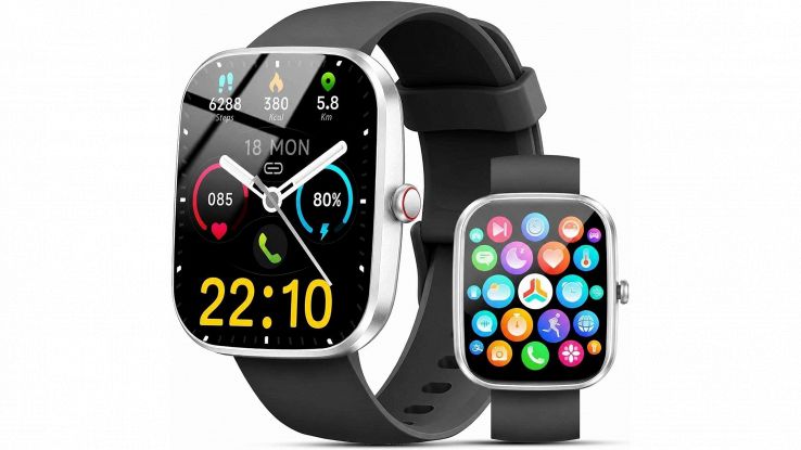 Smartwatch Matast 2026 unisex con display 1,91 pollici nero